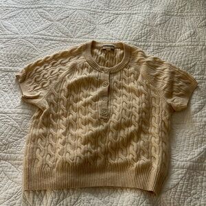 Jcrew Short Sleeve Cashmere Sweater